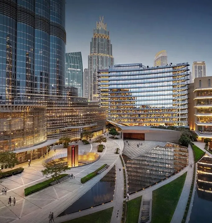 Complesso The Residence circondato da edifici Emaar nel cuore di Downtown Dubai