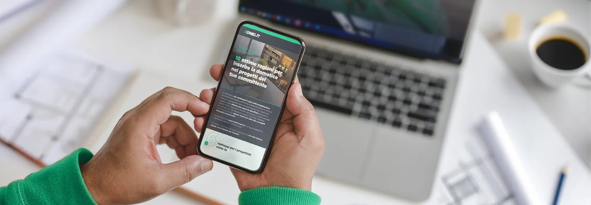 Infografica Comelit su smartphone: 10 ragioni per la domotica nei progetti del progettista.