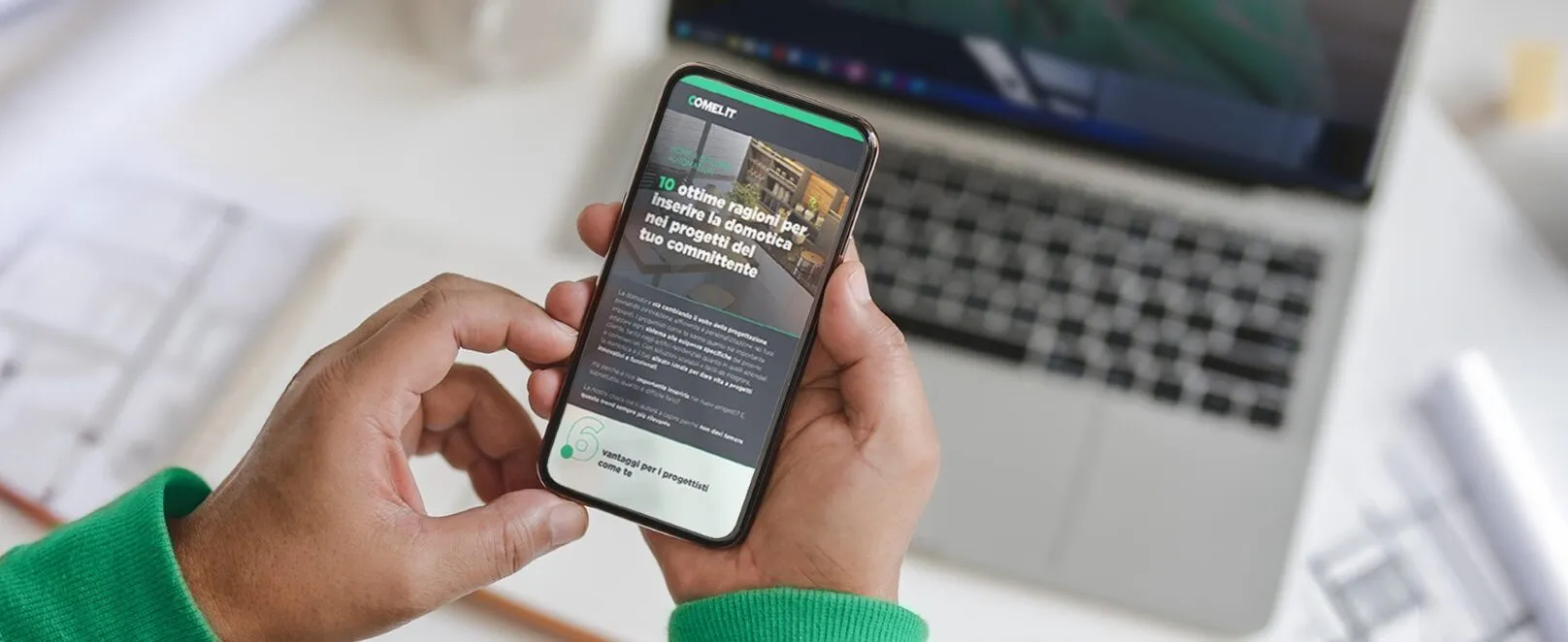 Infografica Comelit su smartphone: 10 ragioni per la domotica nei progetti del progettista.