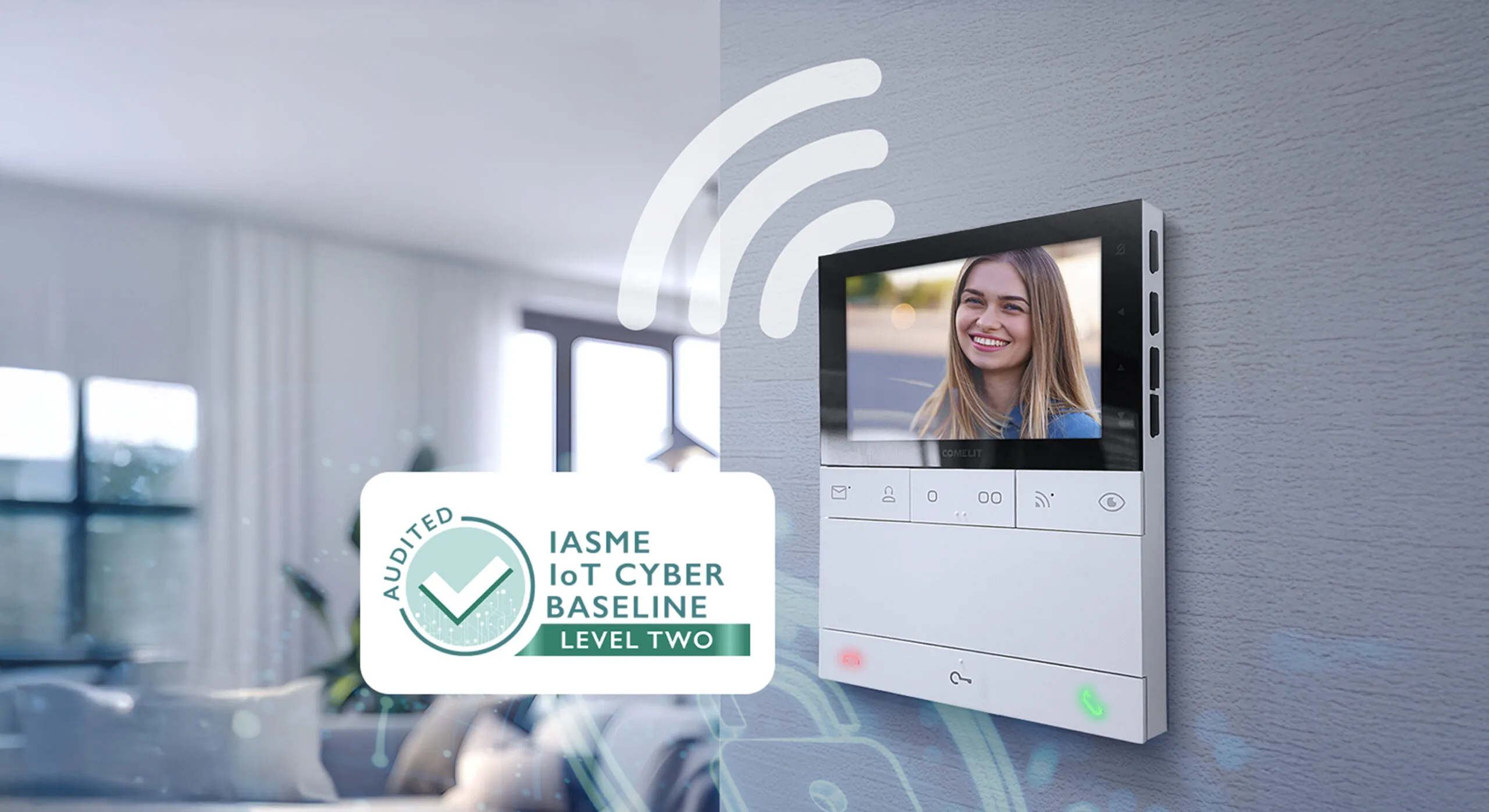 Videocitofono Comelit WiFi People con certificazione IASME IoT Cyber Baseline Level Two