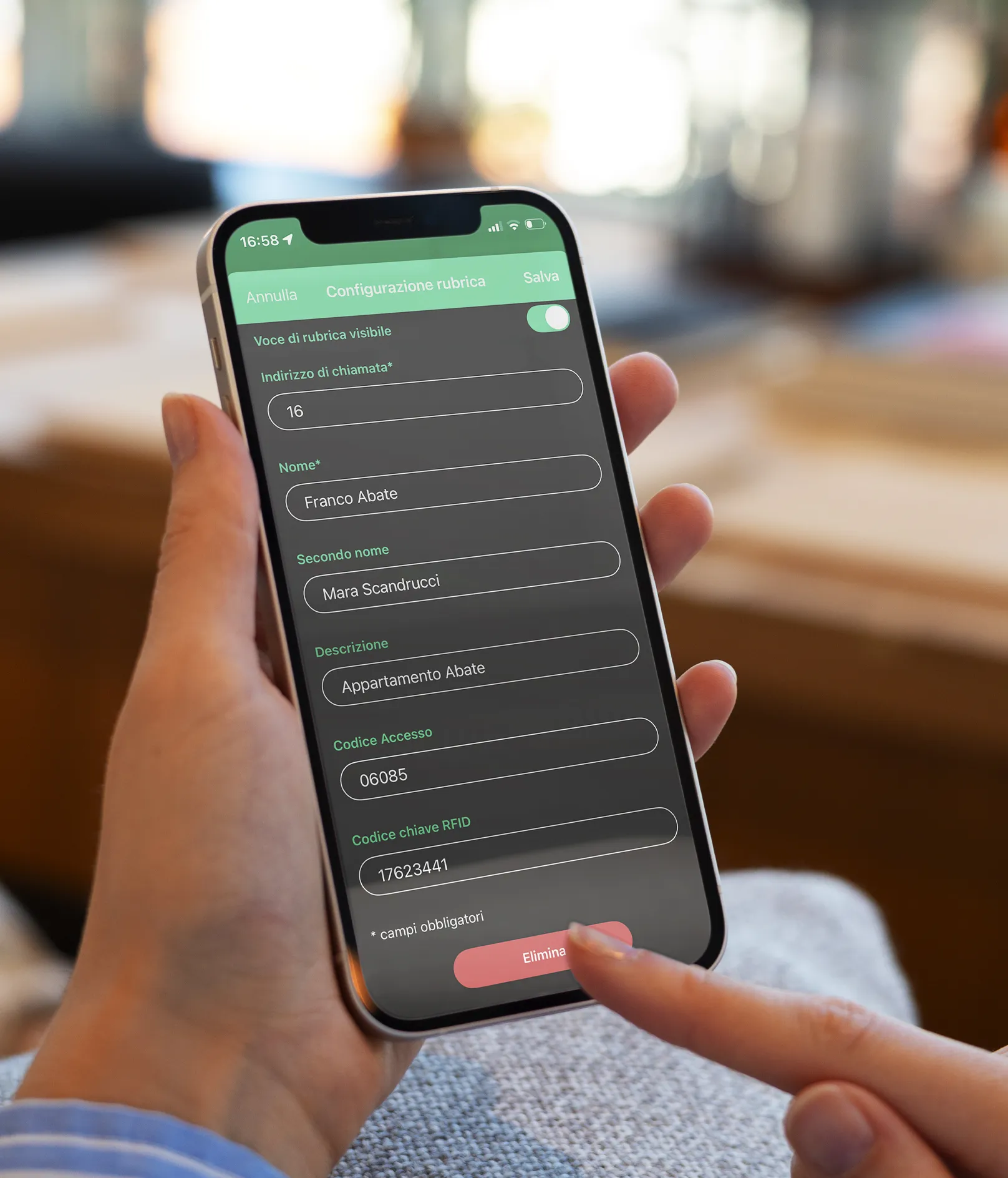 Gestione nominativi videocitofono condominio tramite app Comelit senza intervento tecnico