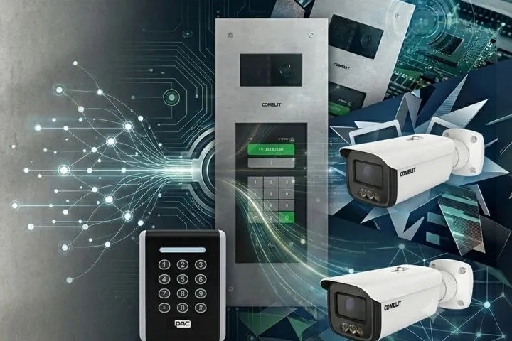 Impianto di sicurezza integrato Comelit: videocitofono, controllo accessi e videosorveglianza in un unico sistema
