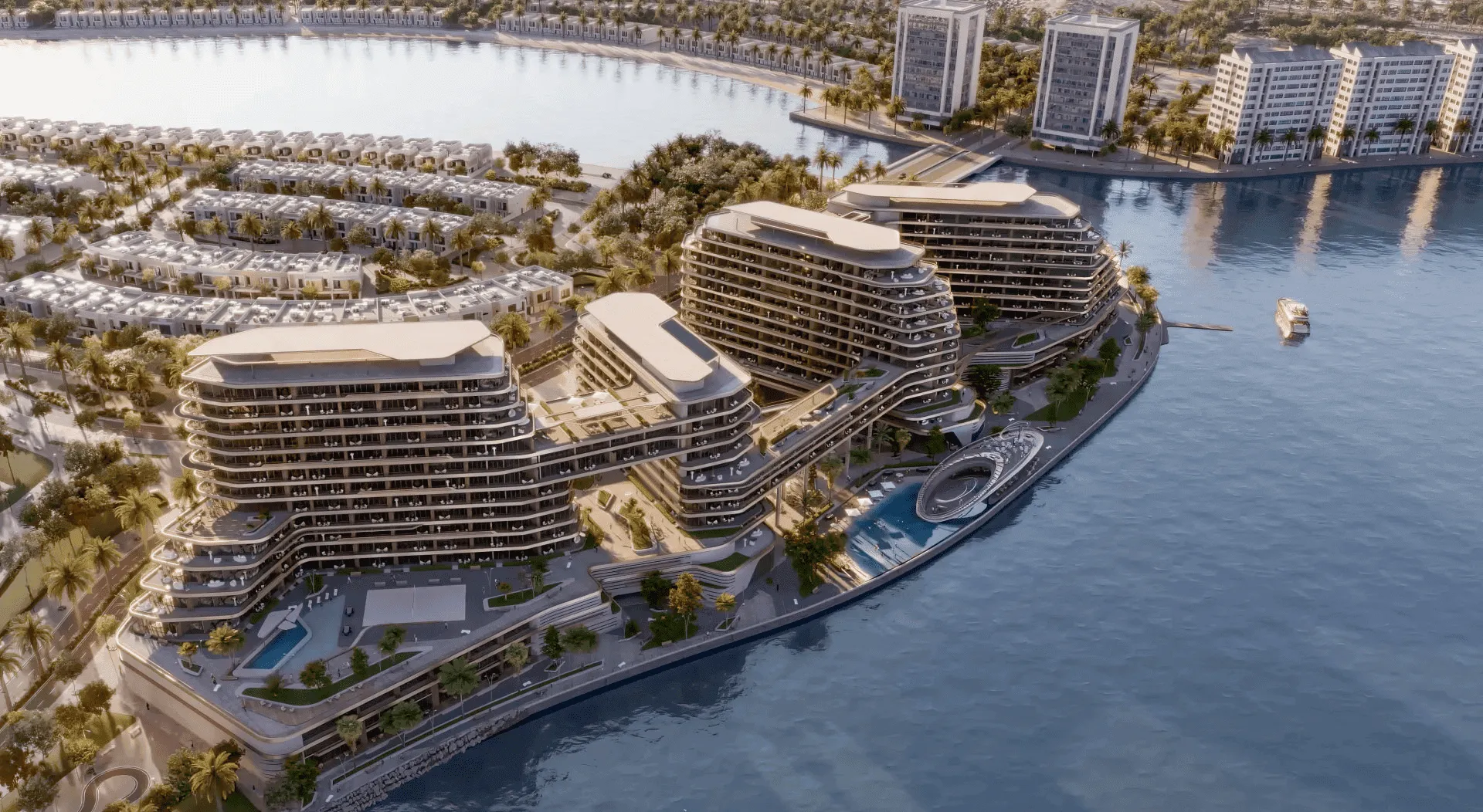Quattro Del Mar visto dall’alto sul waterfront di Ras Al Khaimah